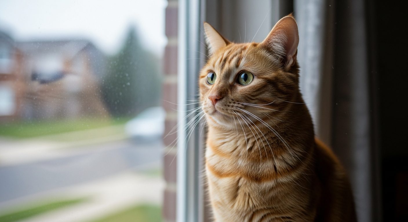 Cat with separation anxiety