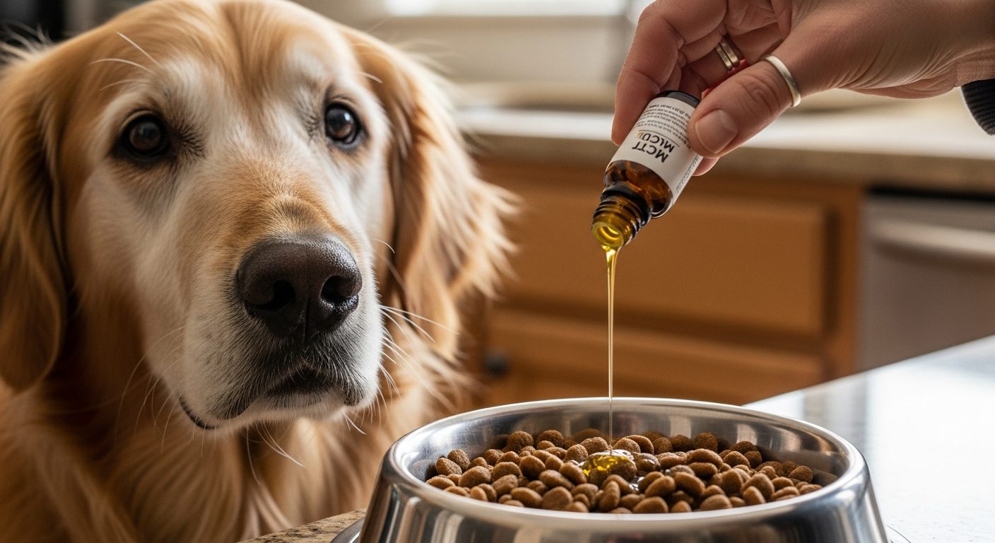Adding healthy supplements to senior dog food