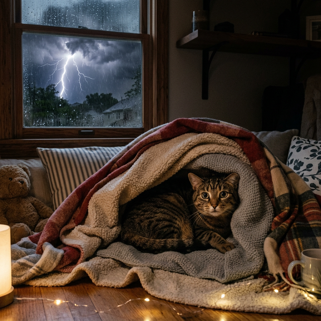 Calming Cat Anxiety During Storms