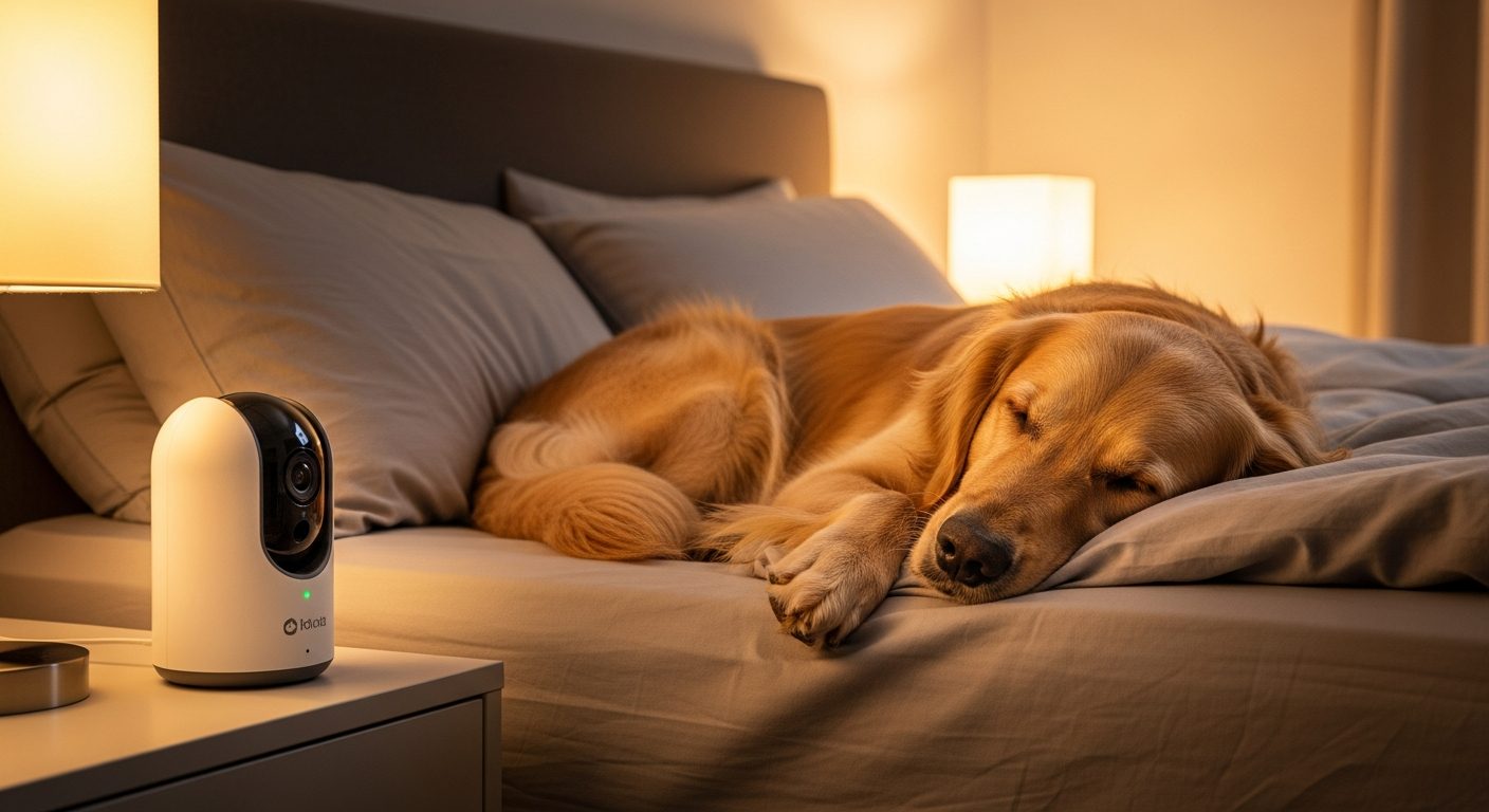Dog camera for pet monitoring and smart home technology